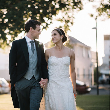 The wedding kiss